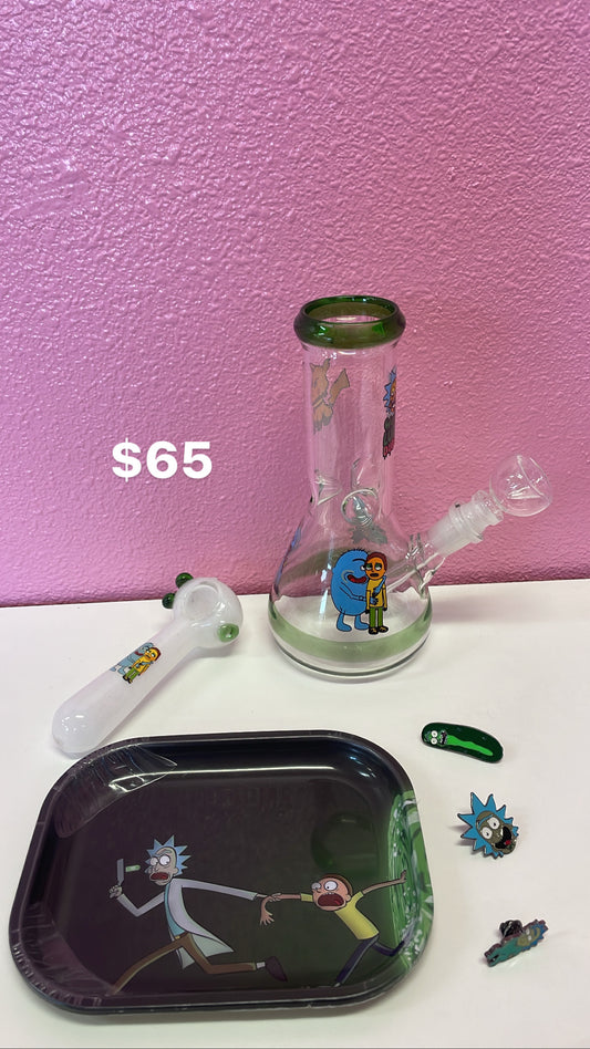 Ricky green small bong $65